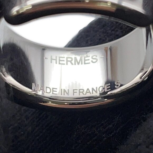 HERMES Orump Ring Size PM/S Epsom/Metal Black - Picture 9 of 10
